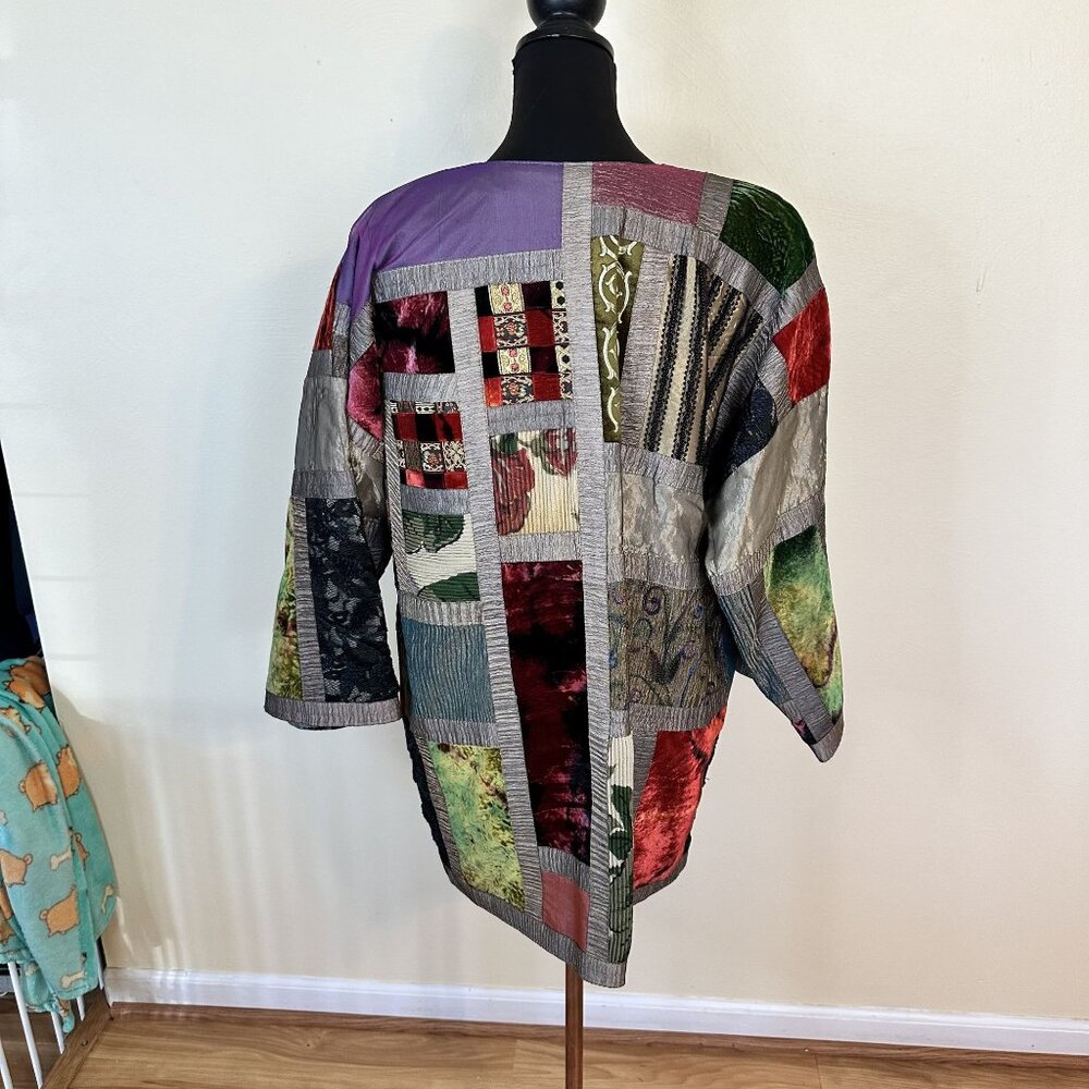 Womens Patchwork Kimono Jacket Multicolor Zuzka F… - image 6